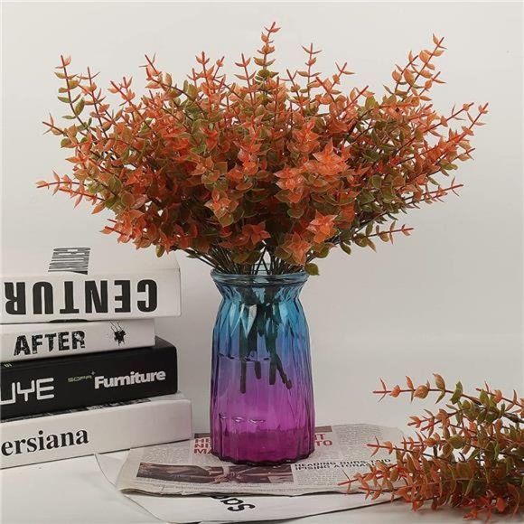 8 Bundles Artificial Fall Flowers No Fade Faux Autumn Plants,Fake Indoor Outdoor - Picture 4 of 6